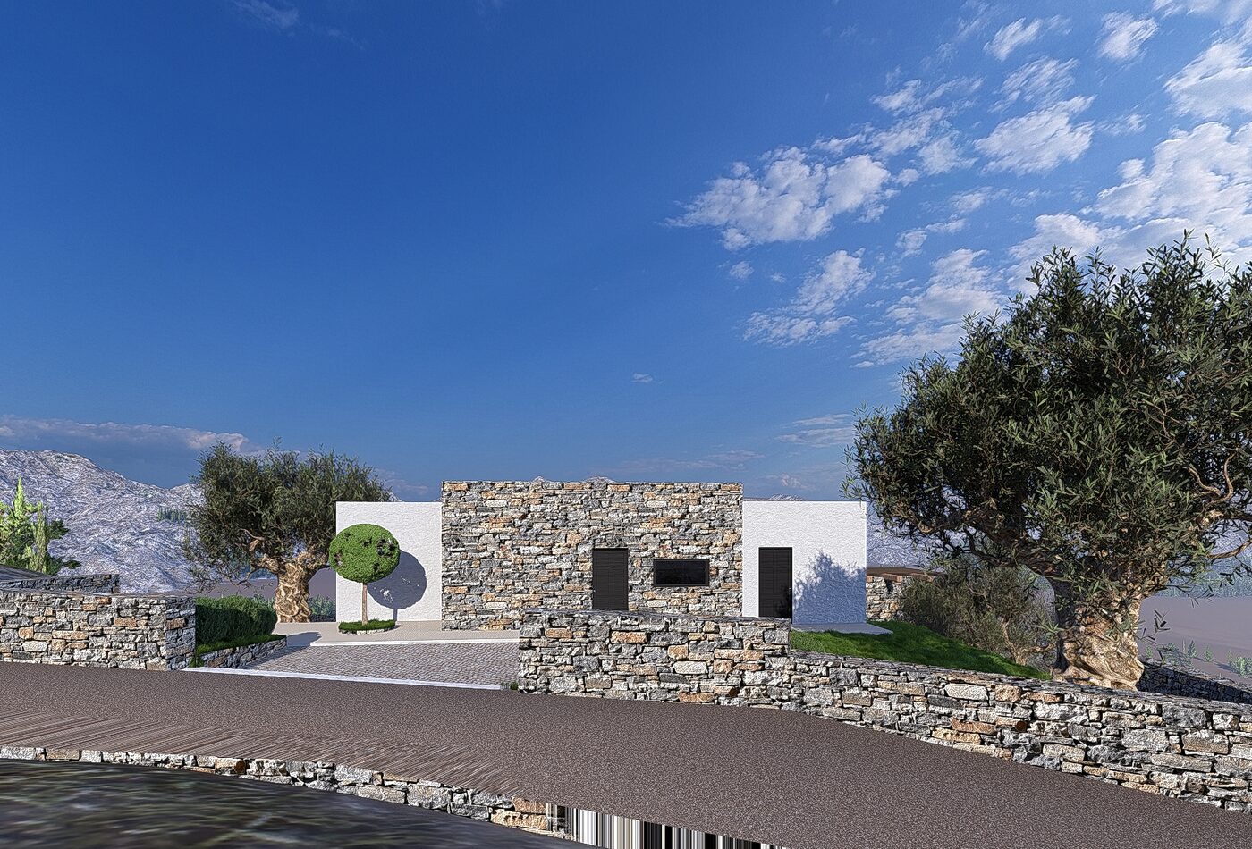 Neubauvilla auf Kreta, im Bau