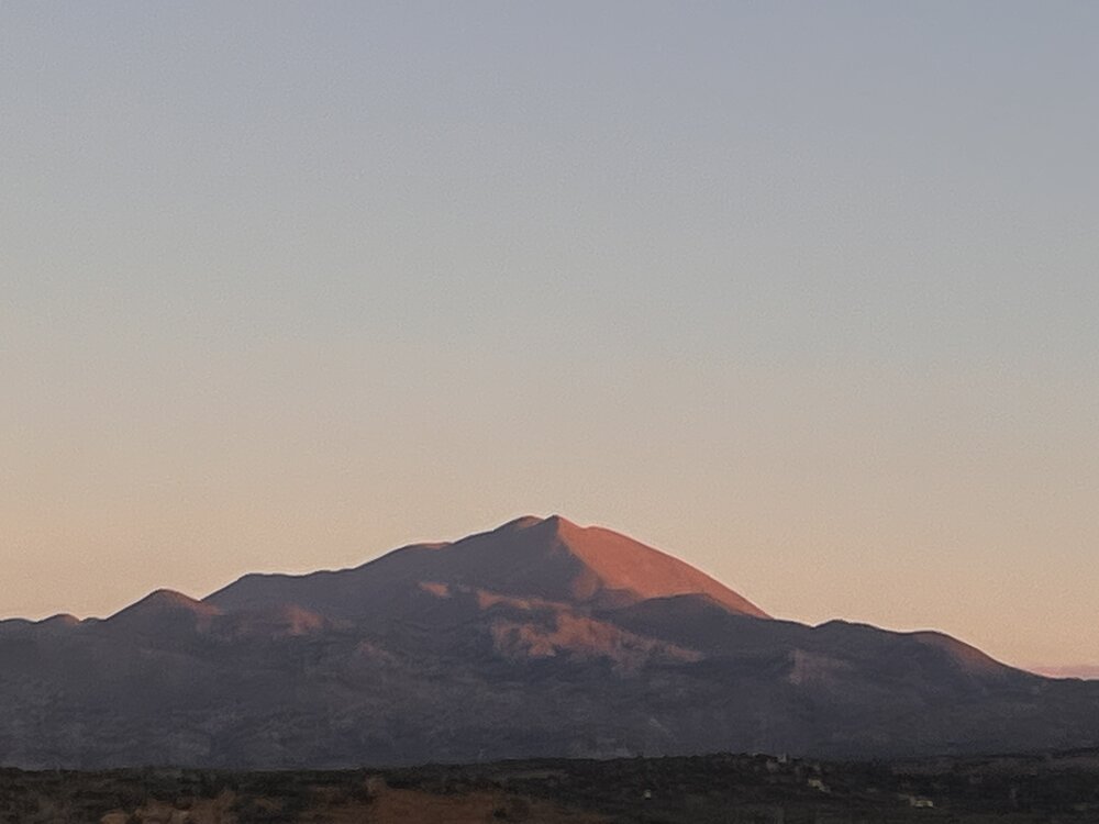 Berge im Abendlicht auf Kreta